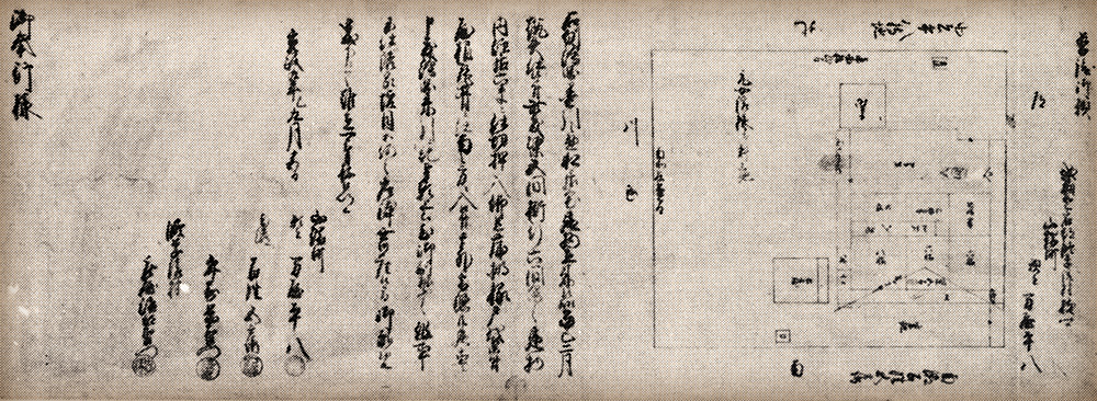 奉行所への申請書